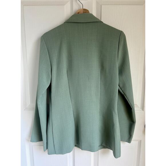Vintage 1970's Celadon Green Blazer Size M | Western Style Dagger Collar Blazer - Picture 8 of 8